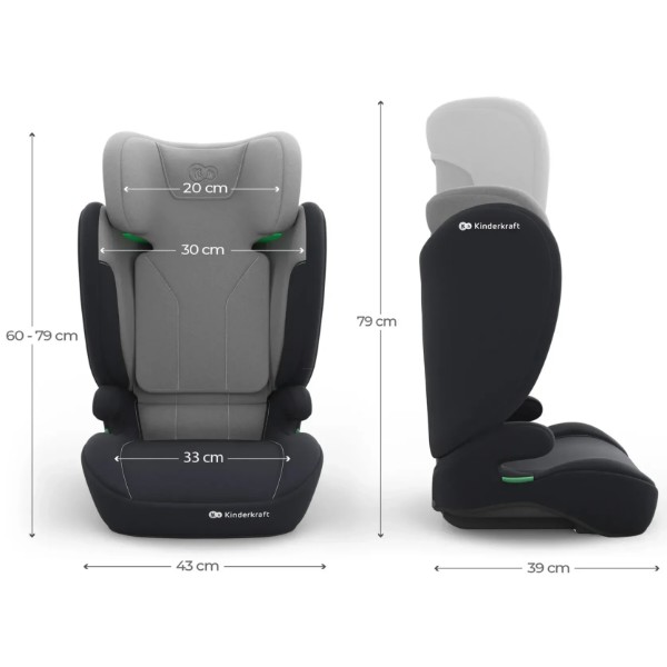 Фото - Автокрісло Kinderkraft i-Spark 2 Plus i-Size Grey (KCISPA02GRYPL00)